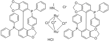 Diacetato[(R)-(+)-2,2'-bis(diphenylphosphino)-1,1'-binaphthyl]ruthenium(II) Structural