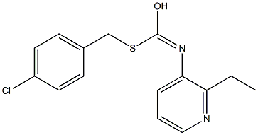 S-((4-Chlorophenyl)methyl) O-ethyl 3-pyridinylcarbonimidothioate Structural