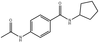 Benzamide, 4-(acetylamino)-N-cyclopentyl- (9CI) Structural