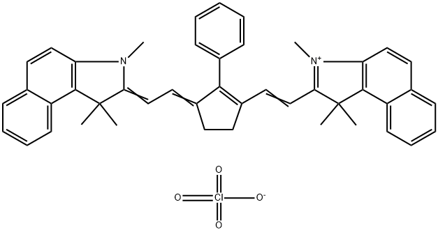 1,1,3-TRIMETHYL-2-((E)-2-(2-PHENYL-3-[(E)-2-(1,1,3-TRIMETHYL-1,3-DIHYDRO-2H-BENZO[E]INDOL-2-YLIDENE)ETHYLIDENE]-1-CYCLOPENTEN-1-YL)ETHENYL)-1H-BENZO[E]INDOLIUM PERCHLORATE Structural