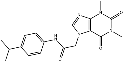 2-(1,3-DIMETHYL-2,6-DIOXO-1,2,3,6-TETRAHYDRO-7H-PURIN-7-YL)-N-(4-ISOPROPYLPHENYL)ACETAMIDE Structural