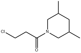 1-(3-chloropropanoyl)-3,5-dimethylpiperidine Structural