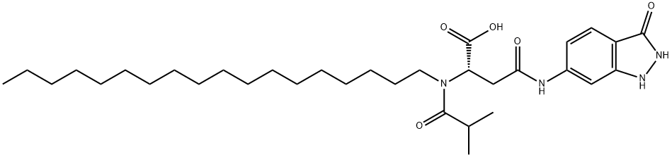 N-(2,3-dihydro-3-oxo-1H-indazol-6-yl)-N2-(2-methylpropionyl)-N2-octadecyl-L-asparagine 