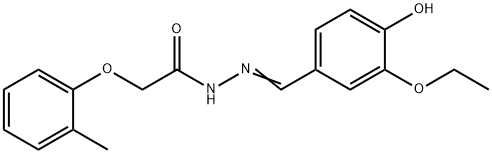 N'-(3-ethoxy-4-hydroxybenzylidene)-2-(2-methylphenoxy)acetohydrazide Structural