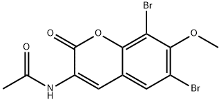 N-(6,8-DIBROMO-7-METHOXY-2-OXO-2H-CHROMEN-3-YL)-ACETAMIDE Structural