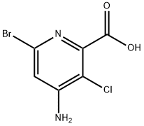 4-AMINO-6-BROMO-3-CHLOROPYRIDINE-2-CARBOXYLIC ACID Structural