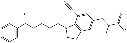 1-[3-(Benzoyloxy)propyl]-2,3-dihydro-5-(2-nitropropyl)-1H-indole-7-carbonitrile Structural