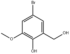 4-BROMO-2-(HYDROXYMETHYL)-6-METHOXYBENZENOL Structural