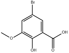 5-BROMO-2-HYDROXY-3-METHOXYBENZOIC ACID Structural