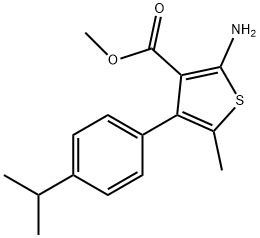 2-AMINO-4-(4-ISOPROPYLPHENYL)-5-METHYLTHIOPHENE-3-CARBOXYLIC ACID METHYL ESTER