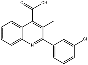 2-(3-CHLORO-PHENYL)-3-METHYL-QUINOLINE-4-CARBOXYLIC ACID Structural