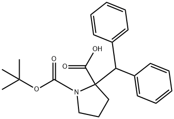 BOC-<ALPHA>-(DIPHENYLMETHYL)-DL-PRO-OH Structural