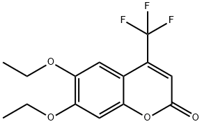 6,7-Diethoxy-4-(trifluoromethyl)coumarin Structural