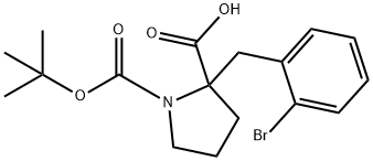 BOC-<ALPHA>-(2-BROMBENZYL)-DL-PRO-OH Structural