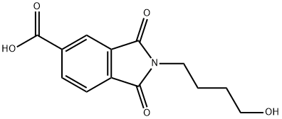 2-(4-HYDROXY-BUTYL)-1,3-DIOXO-2,3-DIHYDRO-1 H-ISOINDOLE-5-CARBOXYLIC ACID Structural