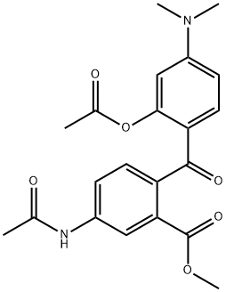 4'-ACETAMIDO-2-ACETOXY-4-DIMETHYLAMINO-2'-METHOXYCARBONYL-BENZOPHENONE Structural