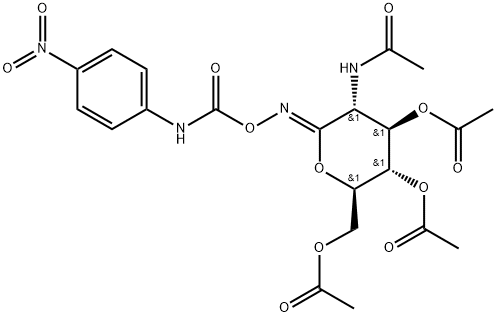 O-(2-ACETAMIDO-2-DEOXY-3,4,6-TRI-O-ACETYL-D-GLUCOPYRANOSYLIDENE)AMINO N-(4-NITROPHENYL)CARBAMATE Structural