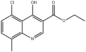 5-CHLORO-4-HYDROXY-8-METHYLQUINOLINE-3-CARBOXYLIC ACID ETHYL ESTER Structural