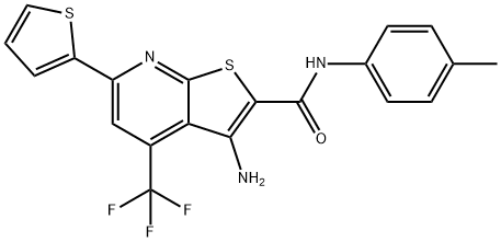 3-amino-N-(4-methylphenyl)-6-(2-thienyl)-4-(trifluoromethyl)thieno[2,3-b]pyridine-2-carboxamide