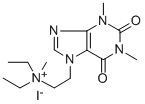 diethyl(methyl)[1,2,3,6-tetrahydro-1,3-dimethyl-2,6-dioxo-7H-purine-7-ethyl]ammonium iodide Structural