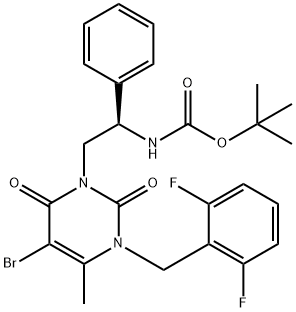 (R)-(2-[5-BROMO-3-(2,6-DIFLUORO-BENZYL)-4-METHYL-2,6-DIOXO-3,6-DIHYDRO-2H-PYRIMIDIN-1-YL]-1-PHENYL-ETHYL)-CARBAMIC ACID TERT-BUTYL ESTER