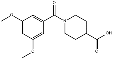 1-(3,5-dimethoxybenzoyl)piperidine-4-carboxylic acid Structural