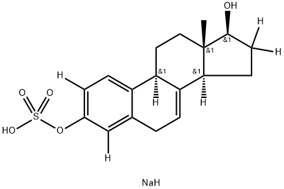 SODIUM 17BETA-DIHYDROEQUILIN-2,4,16,16-D4 3-SULFATE Structural