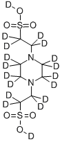 PIPERAZINE-N,N'-BIS(2-ETHANESULFONIC ACID)-D18 Structural