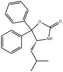 (R)-(+)-5,5-DIPHENYL-4-ISOBUTYL-2-OXAZOLIDINONE Structural