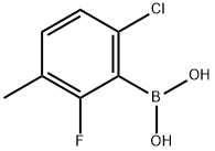 2-CHLORO-6-FLUORO-5-METHYLPHENYLBORONIC ACID Structural