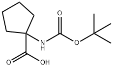 1-N-Boc-Aminocyclopentanecarboxylic acid Structural