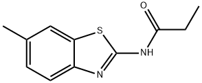 Propanamide, N-(6-methyl-2-benzothiazolyl)- (9CI) Structural