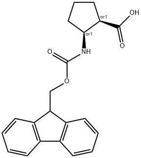 cis-2-Aminocyclopentanecarboxylic acid, N-FMOC protected Structural