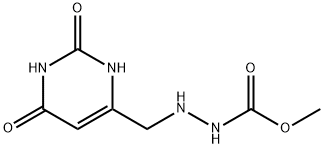 Hydrazinecarboxylic acid, 2-[(1,2,3,6-tetrahydro-2,6-dioxo-4-pyrimidinyl)methyl]-, methyl ester (9CI) Structural