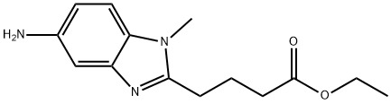 1-Methyl-5-amino-1H-benzimidazole-2-butanoic acid ethyl ester Structural Picture
