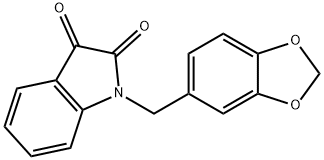 1-(1,3-BENZODIOXOL-5-YLMETHYL)-1H-INDOLE-2,3-DIONE Structural