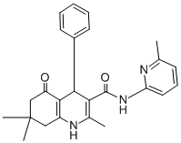 2,7,7-trimethyl-N-(6-methyl-2-pyridinyl)-5-oxo-4-phenyl-1,4,5,6,7,8-hexahydro-3-quinolinecarboxamide