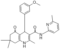 4-(3-methoxyphenyl)-2,7,7-trimethyl-N-(6-methyl-2-pyridinyl)-5-oxo-1,4,5,6,7,8-hexahydro-3-quinolinecarboxamide