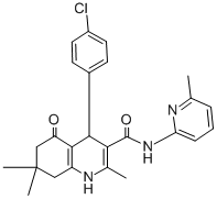 4-(4-chlorophenyl)-2,7,7-trimethyl-N-(6-methyl-2-pyridinyl)-5-oxo-1,4,5,6,7,8-hexahydro-3-quinolinecarboxamide