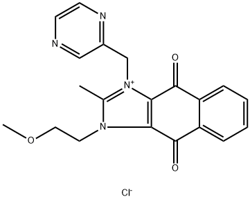 1-(2-Methoxyethyl)-2-Methyl-4,9-dioxo-3-(pyrazin-2-ylMethyl)-4,9-dihydro-1H-naphtho[2,3-d]iMidazol-3-iuM chloride Structural