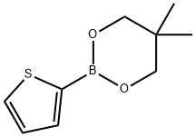 5,5-Dimethyl-2-(thiophen-2-yl)-1,3,2-dioxaborinane Structural