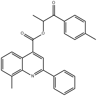 1-methyl-2-(4-methylphenyl)-2-oxoethyl 8-methyl-2-phenyl-4-quinolinecarboxylate Structural