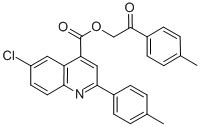 2-(4-methylphenyl)-2-oxoethyl 6-chloro-2-(4-methylphenyl)-4-quinolinecarboxylate Structural