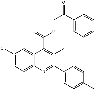 2-oxo-2-phenylethyl 6-chloro-3-methyl-2-(4-methylphenyl)-4-quinolinecarboxylate