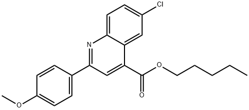 pentyl 6-chloro-2-(4-methoxyphenyl)-4-quinolinecarboxylate Structural