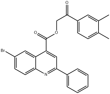 2-(3,4-dimethylphenyl)-2-oxoethyl 6-bromo-2-phenyl-4-quinolinecarboxylate