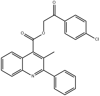 2-(4-chlorophenyl)-2-oxoethyl 3-methyl-2-phenyl-4-quinolinecarboxylate Structural