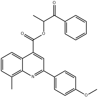 1-methyl-2-oxo-2-phenylethyl 2-(4-methoxyphenyl)-8-methyl-4-quinolinecarboxylate