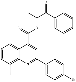 1-methyl-2-oxo-2-phenylethyl 2-(4-bromophenyl)-8-methyl-4-quinolinecarboxylate