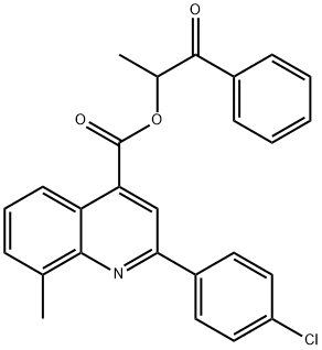 1-methyl-2-oxo-2-phenylethyl 2-(4-chlorophenyl)-8-methyl-4-quinolinecarboxylate